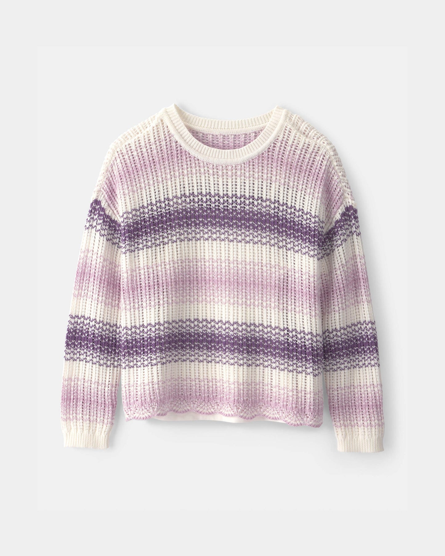 OshKosh B'gosh Qız Çizgili Sviter - Bənövşəyi