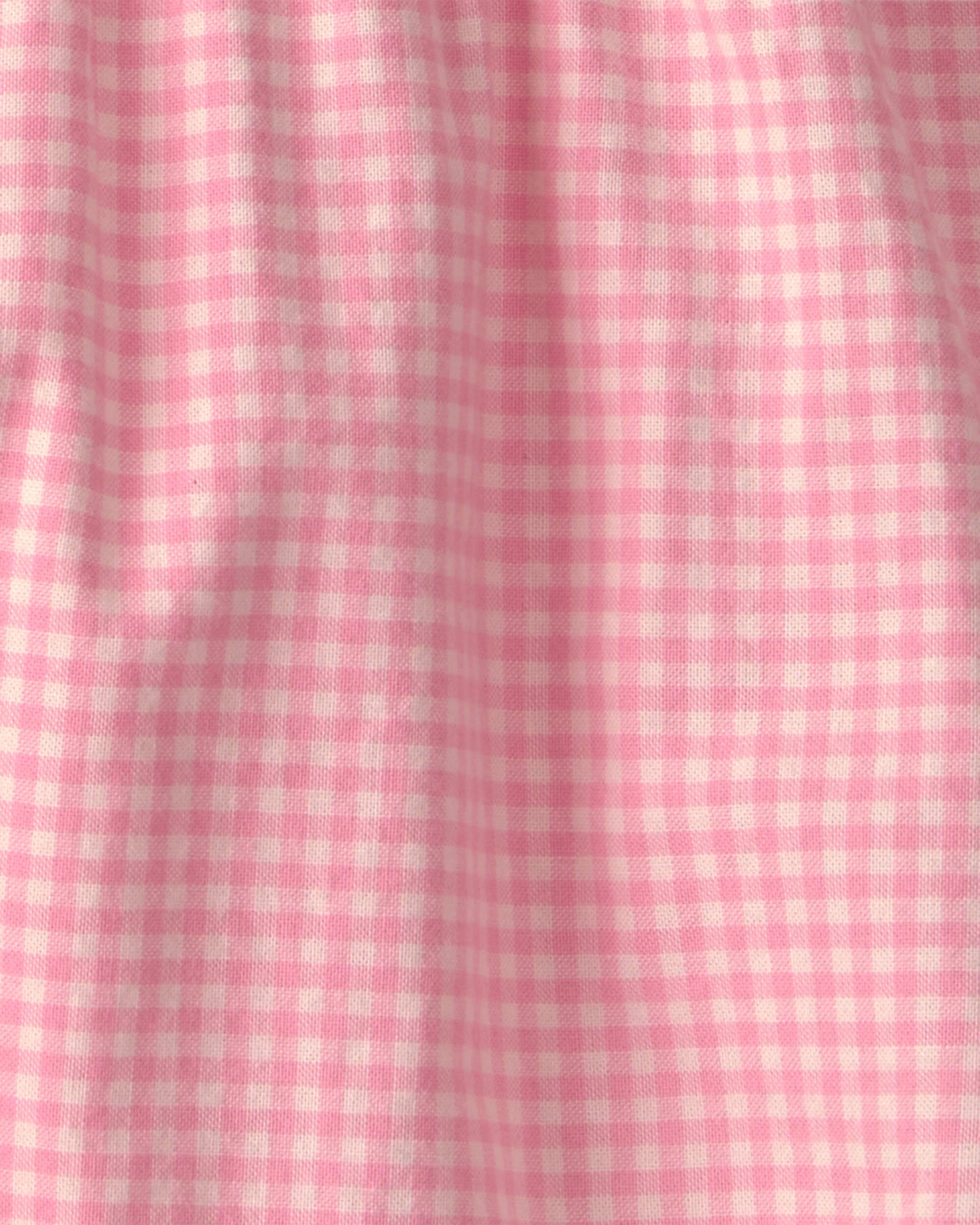 OshKosh B'gosh Qız Uşaq Şotlanda Naxışlı Qısaqara Kombinezon - Çəhrayı
