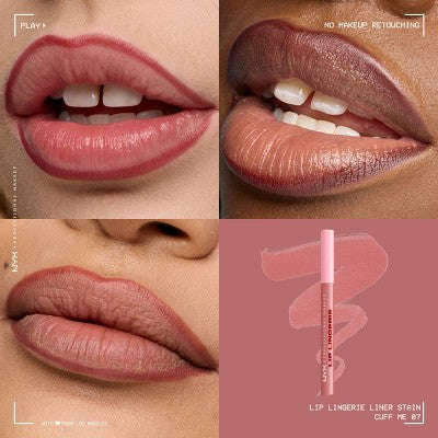 NYX Professional Makeup Lip Lingerie Lip Liner Stain - 07 Cuff Me - 0.03 fl oz: Vegan, Lip Makeup, Single Container YoxYox