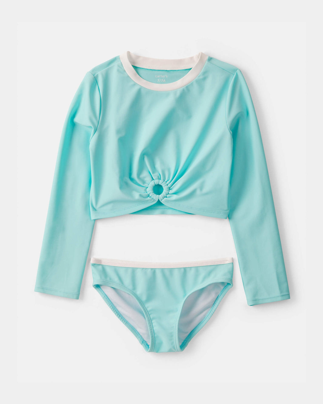 Carter's Qız 2-Parçalı Uzun Kollu Rashguard Üzgüçülük Dəsti - Firuzəsi