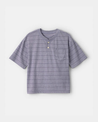 OshKosh B'gosh Oğlan Çizgili Henley Köynəyi - Tünd Mavi