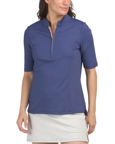 SWING CONTROL UPF 50+ Qısa Tməlli Quarter Zip Velocity Üst