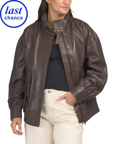 WALTER BAKER Leather Hadlee Gödəkçəsi