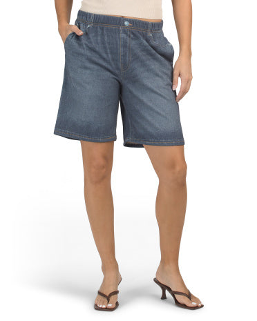ECRU Denim Görünüşlü Bermuda Şortları