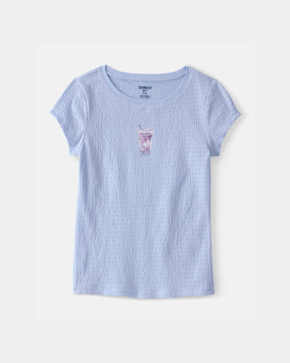 OshKosh B'gosh Qız Boba Çayı Qırışlı Köynəyi - Mavi