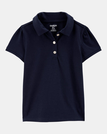 Carter's Uşaq Pique Uniform Polo Köynək - Tünd Mavi
