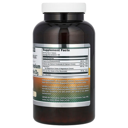 Amazing Nutrition Amazing Formulas Kalsium Maqnezium Sink Vitamin D3 300 Tablet