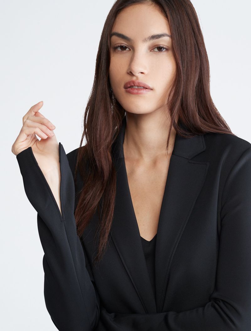 Calvin Klein Texniki Toxuması Uzun Gödəkçə