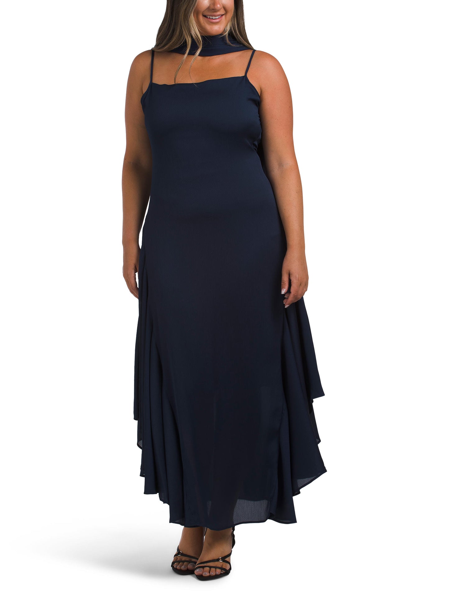 JEWEL BY BADGLEY MISCHKA Boyun Şallı Midi Geyim