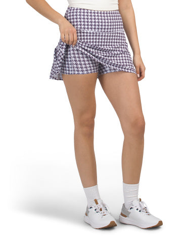 GOTTEX Houndstooth Back Yoke Skort