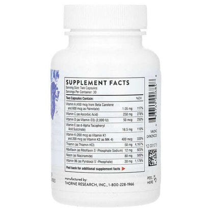 Thorne Əsas Nutrientlər 2 Gün 60 Kapsul YoxYox