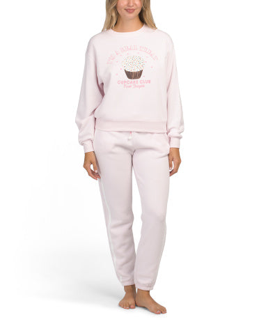 PJ SALVAGE Sweet Life Cupcake Top And Pants Pijama Dəsti